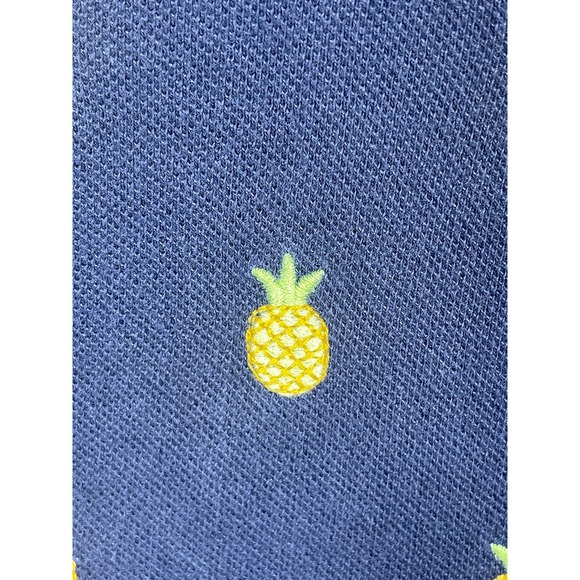 Express Mens Size XL Navy Polo Shirt Pineapple Print - Picture 14 of 14